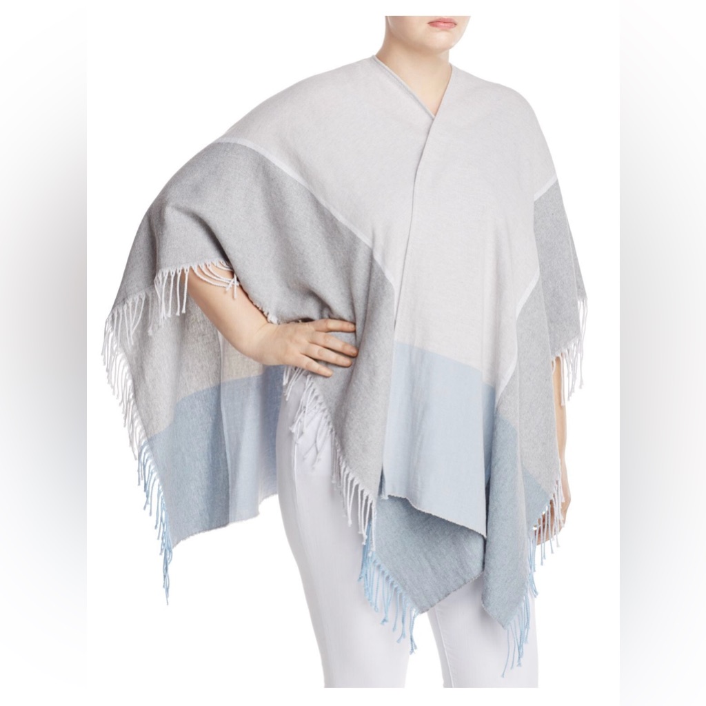 Eileen Fisher Fringed Open Shawl